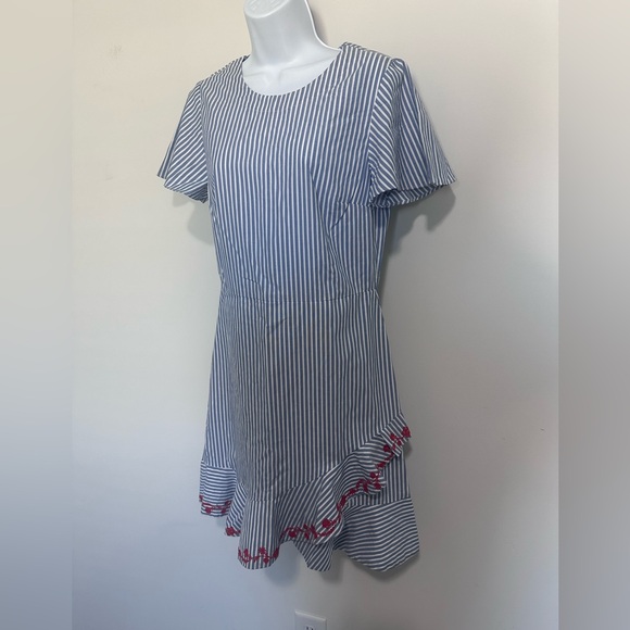 Draper James Striped Mini Dress with Ruffle Detail - Picture 4 of 11